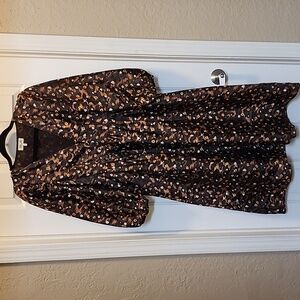 Vibrant Floral Maxi Dress with Green and Orange sz 36 (4)